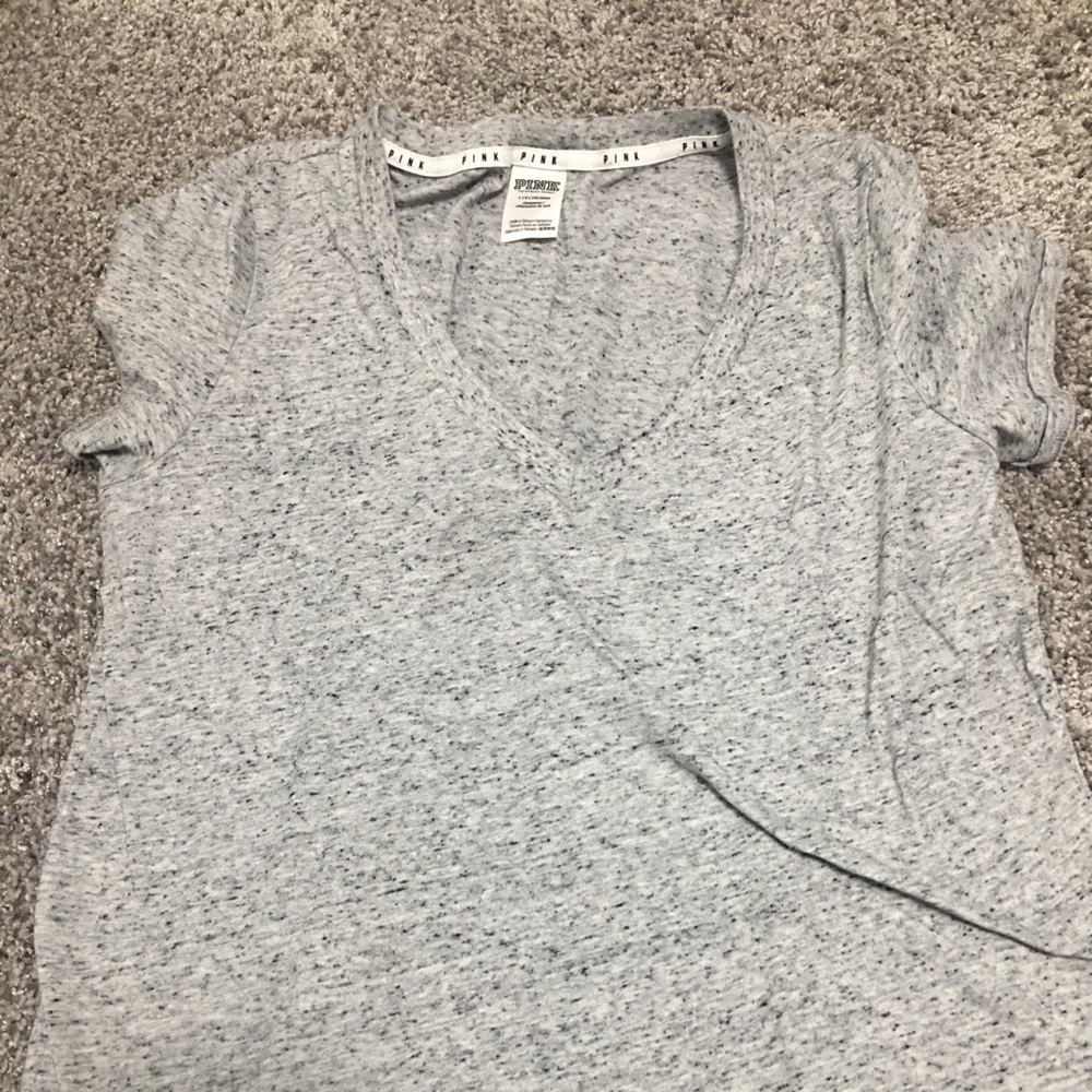 Pink Victoria Secret size large v-neck tee